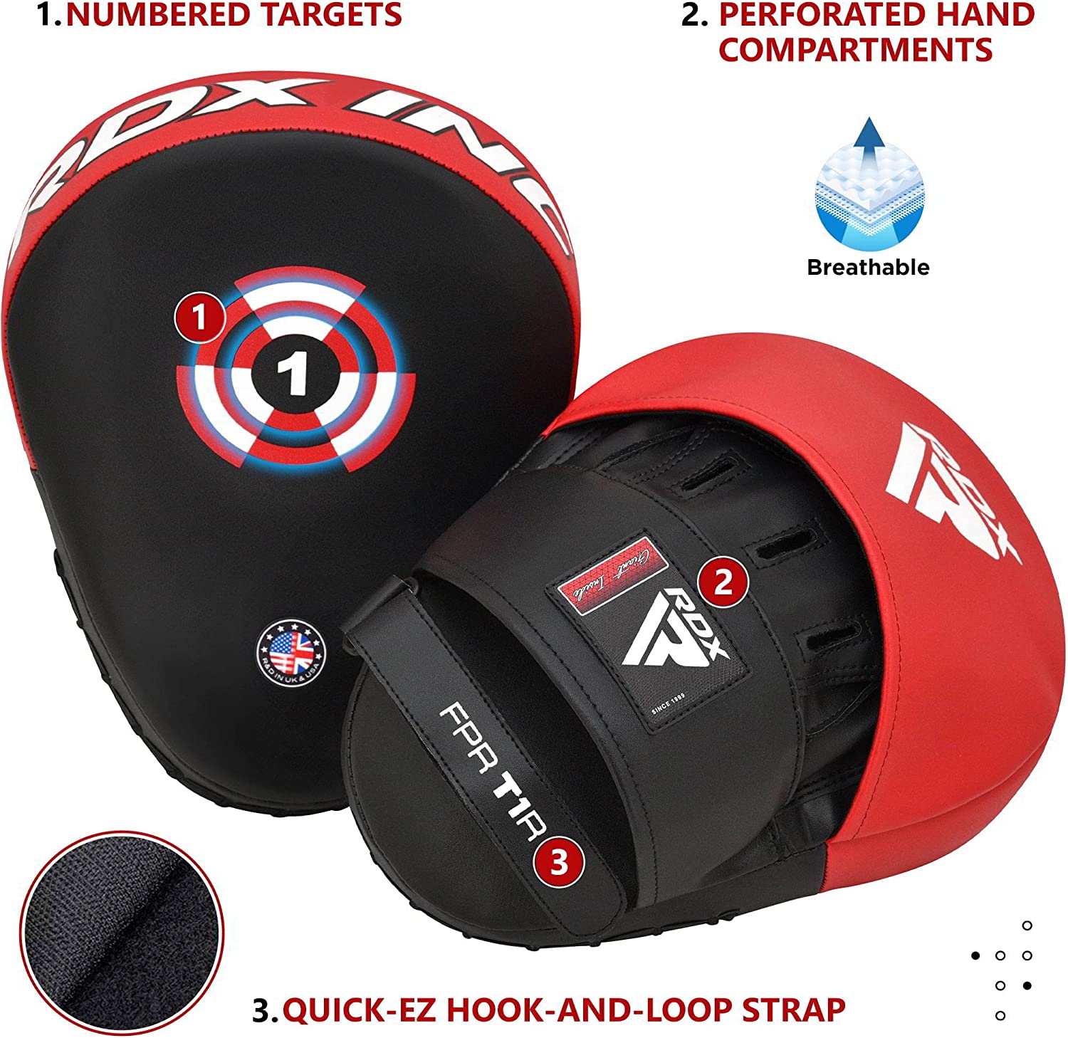 RDX Pattes d'ours Boxe MMA Incurvé Art Martiaux Bouclier Pao Muay Thai Kick Boxing Bouclier de Frappe Cible D'entraînement Mitaines Focus Pads Sports de Combat Taekwondo