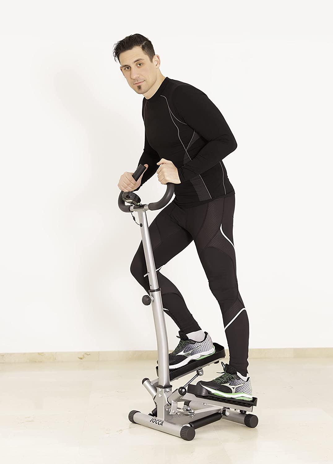 Joca - Stepper Avec Guidon | Stepper Fitness Appartement | Pédales antidérapantes | 4 fonctions